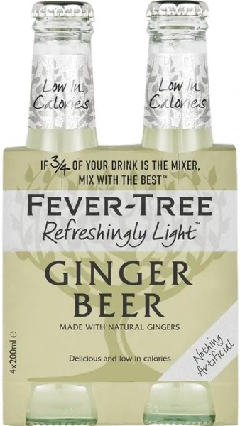 Fever Tree - Refreshingly Light Ginger Beer (200ml 4 pack)